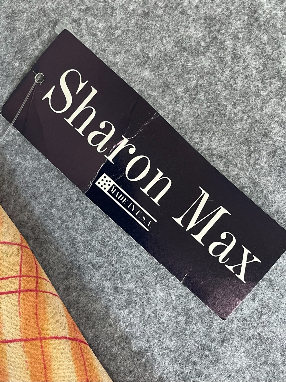Vintage Y2K Sharon Max NWT Deadstock Orange pink geometric layered midi dress S - Picture 9 of 12